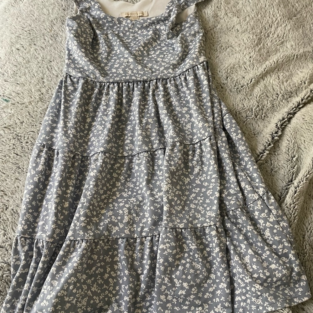 Floral Bluish Grey Dress